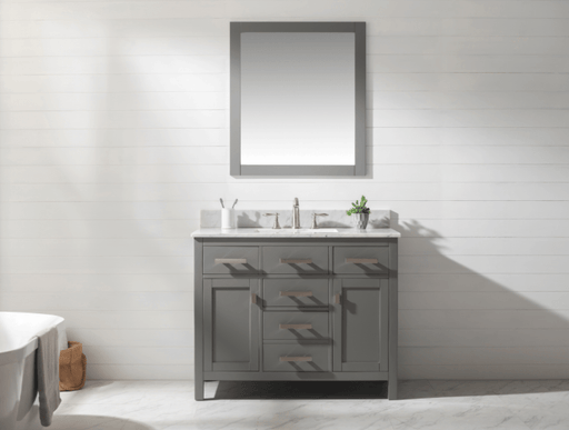 Design Element Valentino 42" Single Sink Vanity in Gray Finish V01-42-GY - Design Element - Ambient Home