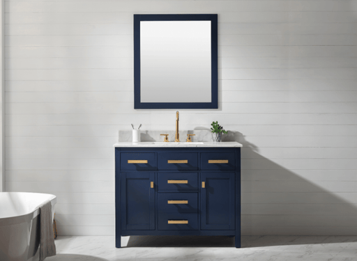 Design Element Valentino 42" Single Sink Vanity in Blue Finish V01-42-BLU - Design Element - Ambient Home