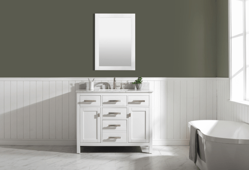 Design Element Valentino 42" Single Sink Vanity in White Finish V01-42-WT - Design Element - Ambient Home