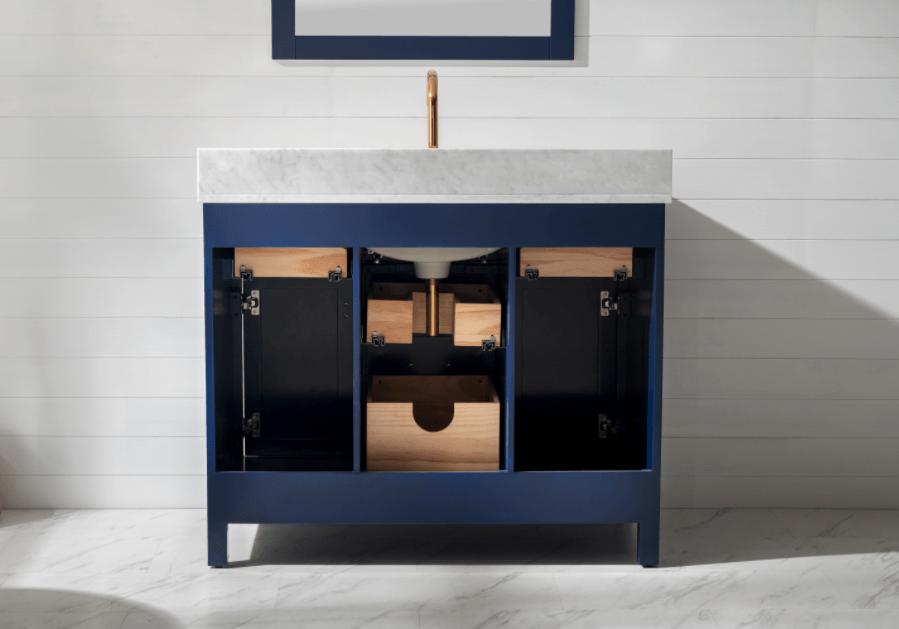 Design Element Valentino 42" Single Sink Vanity in Blue Finish V01-42-BLU - Design Element - Ambient Home