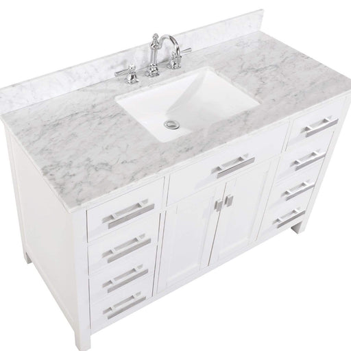 Design Element Valentino 54" Single Sink Vanity in White Finish V01-54-WT - Design Element - Ambient Home