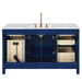 Design Element Valentino 54" Single Sink Vanity in Blue Finish V01-54-BLU - Design Element - Ambient Home