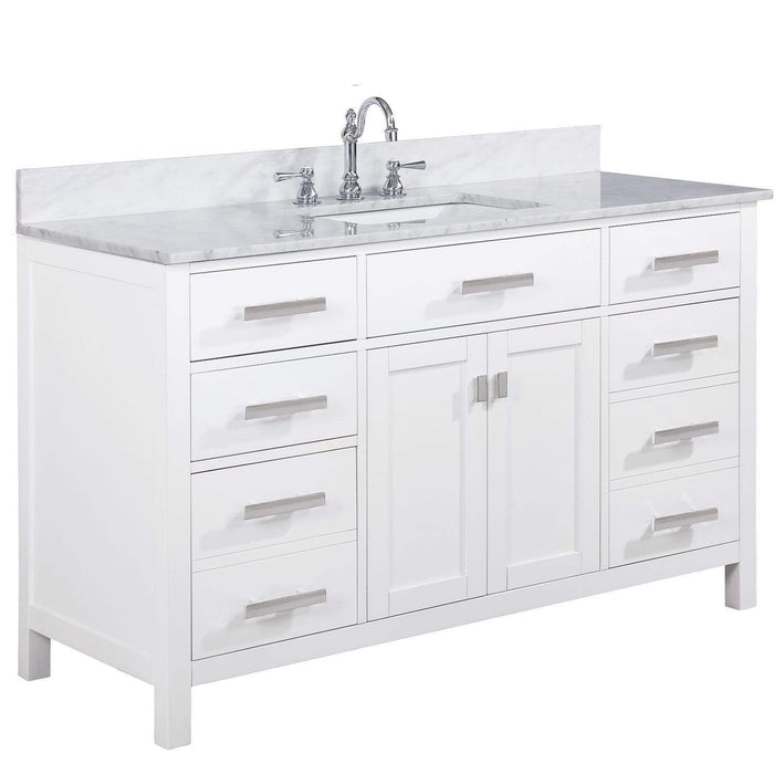 Design Element Valentino 54" Single Sink Vanity in White Finish V01-54-WT - Design Element - Ambient Home