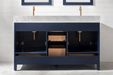 Design Element Valentino 60" Double Sink Vanity in Blue Finish V01-60-BLU - Design Element - Ambient Home