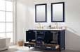 Design Element Valentino 60" Double Sink Vanity in Blue Finish V01-60-BLU - Design Element - Ambient Home