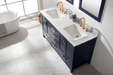 Design Element Valentino 60" Double Sink Vanity in Blue Finish V01-60-BLU - Design Element - Ambient Home