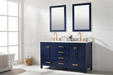 Design Element Valentino 60" Double Sink Vanity in Blue Finish V01-60-BLU - Design Element - Ambient Home