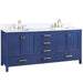 Design Element Valentino 72" Double Sink Vanity in Blue Finish V01-72-BLU - Design Element - Ambient Home