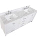 Design Element Valentino 72" Double Sink Vanity in White Finish V01-72-WT - Design Element - Ambient Home