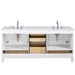 Design Element Valentino 72" Double Sink Vanity in White Finish V01-72-WT - Design Element - Ambient Home