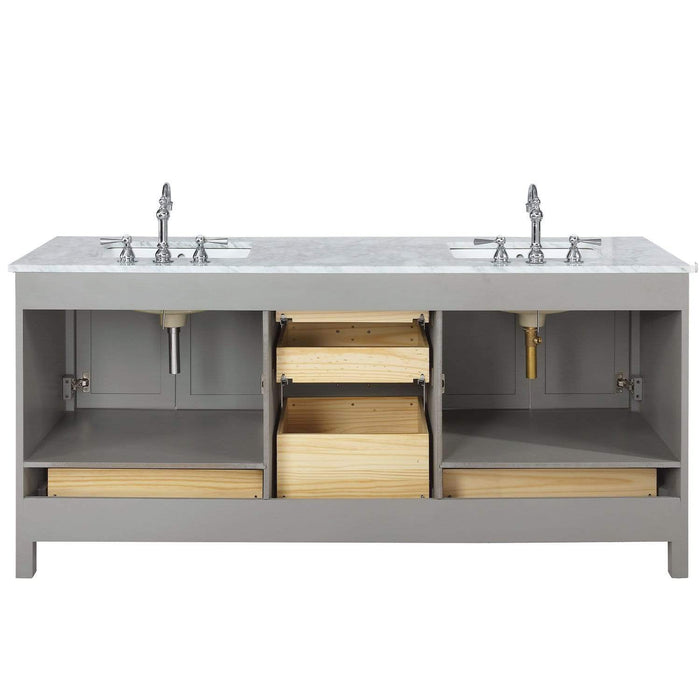 Design Element Valentino 72" Double Sink Vanity in Gray Finish V01-72-GY - Design Element - Ambient Home