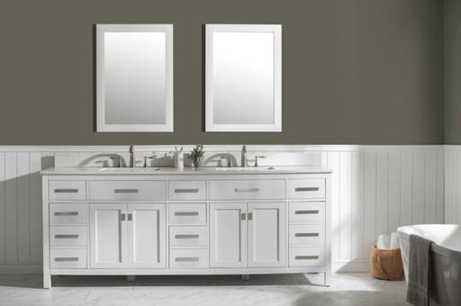 Design Element Valentino 84" Double Sink Vanity in White Finish V01-84-WT - Design Element - Ambient Home