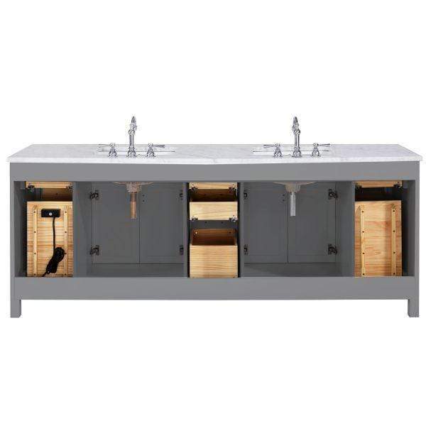 Design Element Valentino 84" Double Sink Vanity in Gray Finish V01-84-GY - Design Element - Ambient Home