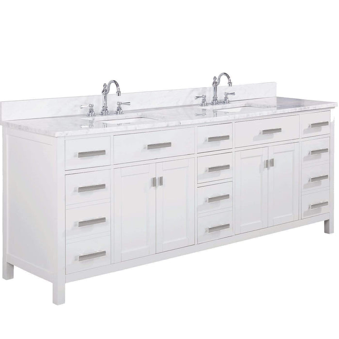 Design Element Valentino 84" Double Sink Vanity in White Finish V01-84-WT - Design Element - Ambient Home