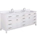 Design Element Valentino 84" Double Sink Vanity in White Finish V01-84-WT - Design Element - Ambient Home