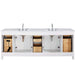 Design Element Valentino 84" Double Sink Vanity in White Finish V01-84-WT - Design Element - Ambient Home