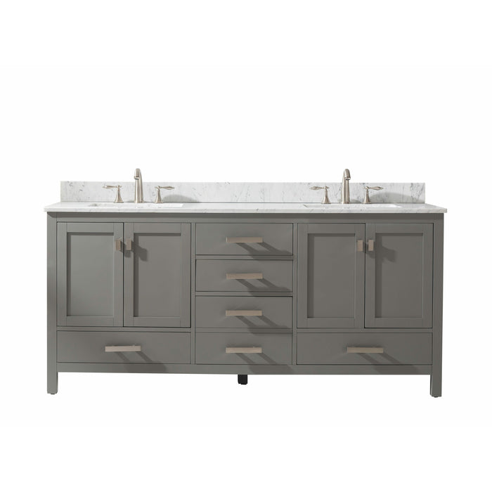 Design Element Valentino 72" Double Sink Vanity in Gray Finish V01-72-GY - Design Element - Ambient Home