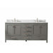 Design Element Valentino 72" Double Sink Vanity in Gray Finish V01-72-GY - Design Element - Ambient Home