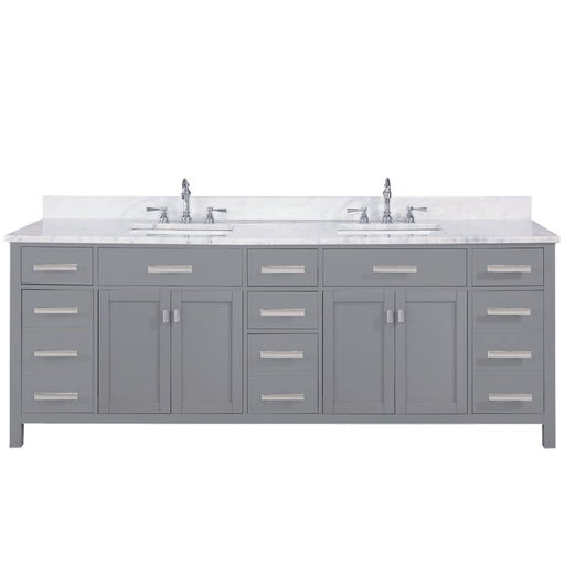 Design Element Valentino 84" Double Sink Vanity in Gray Finish V01-84-GY - Design Element - Ambient Home