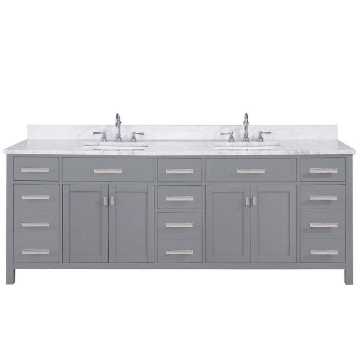 Design Element Valentino 84" Double Sink Vanity in Gray Finish V01-84-GY - Design Element - Ambient Home