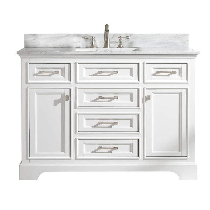 Design Element Milano 48" Single Sink Vanity in White Finish ML-48-WT - Design Element - Ambient Home