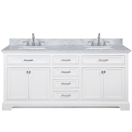 Design Element Milano 72" Double Sink Vanity in White Finish ML-72-WT - Design Element - Ambient Home