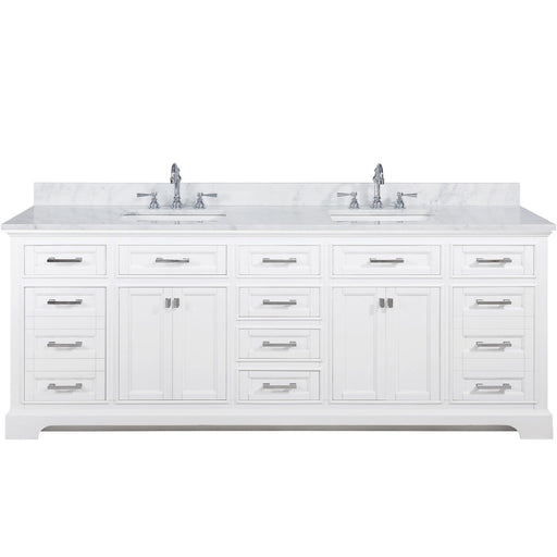 Design Element Milano 84" Double Sink Vanity in White Finish ML-84-WT - Design Element - Ambient Home