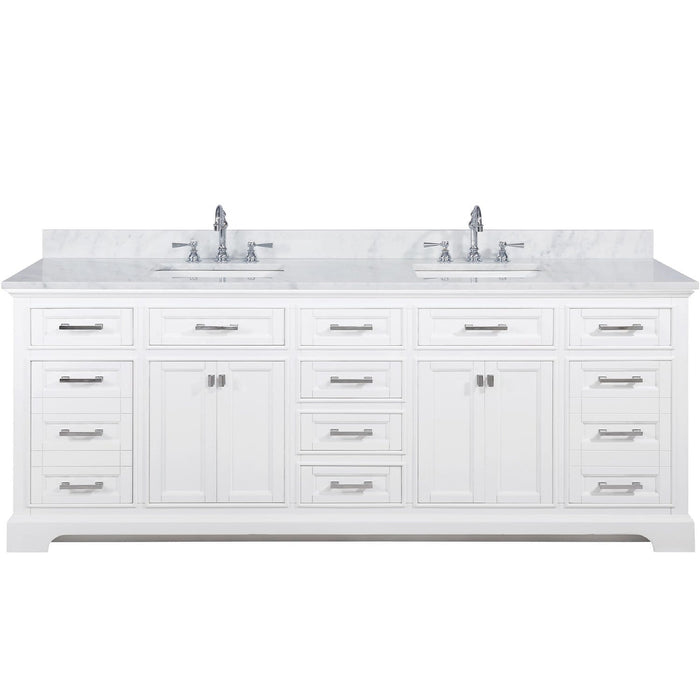 Design Element Milano 84" Double Sink Vanity in White Finish ML-84-WT - Design Element - Ambient Home