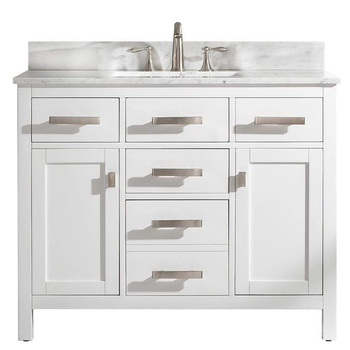 Design Element Valentino 42" Single Sink Vanity in White Finish V01-42-WT - Design Element - Ambient Home