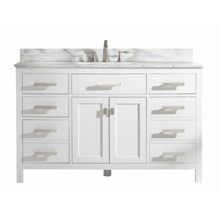 Design Element Valentino 54" Single Sink Vanity in White Finish V01-54-WT - Design Element - Ambient Home