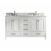 Design Element Valentino 60" Double Sink Vanity in White Finish V01-60-WT - Design Element - Ambient Home