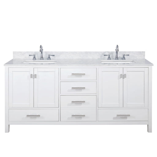 Design Element Valentino 72" Double Sink Vanity in White Finish V01-72-WT - Design Element - Ambient Home