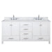 Design Element Valentino 72" Double Sink Vanity in White Finish V01-72-WT - Design Element - Ambient Home