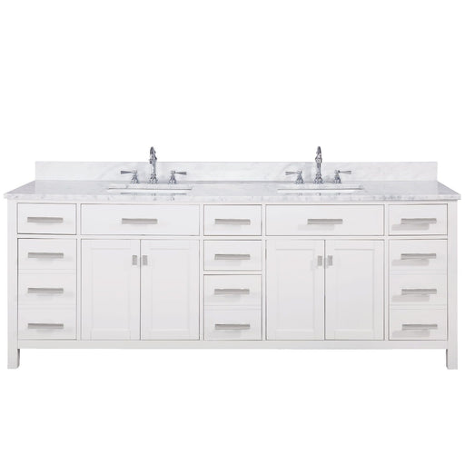 Design Element Valentino 84" Double Sink Vanity in White Finish V01-84-WT - Design Element - Ambient Home