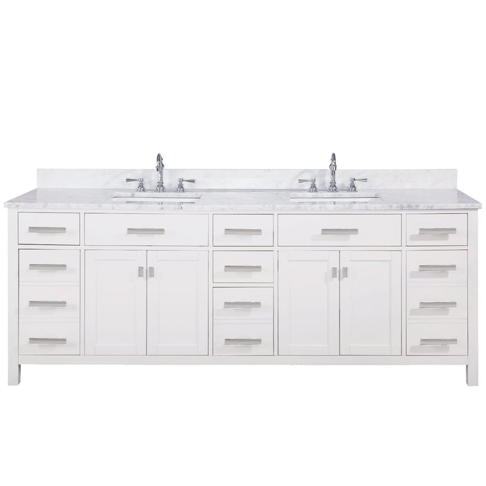 Design Element Valentino 84" Double Sink Vanity in White Finish V01-84-WT - Design Element - Ambient Home