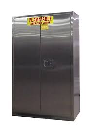 Securall  A145-SS - Stainless Steel Flammable Storage Cabinet - 45 Gal. Storage Capacity - Securall - Ambient Home