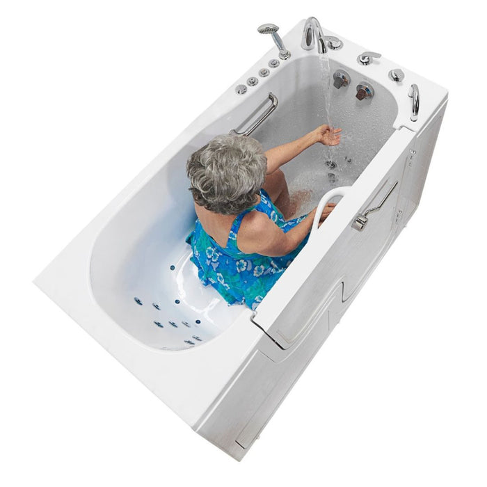 Ella's Bubble Transfer 60 – Outward Swing Door Wheelchair Accessible Acrylic Walk-In Bathtub with 2″ Dual Drain (30″W x 60″L x 42″H) - Ella's Bubbles - Ambient Home