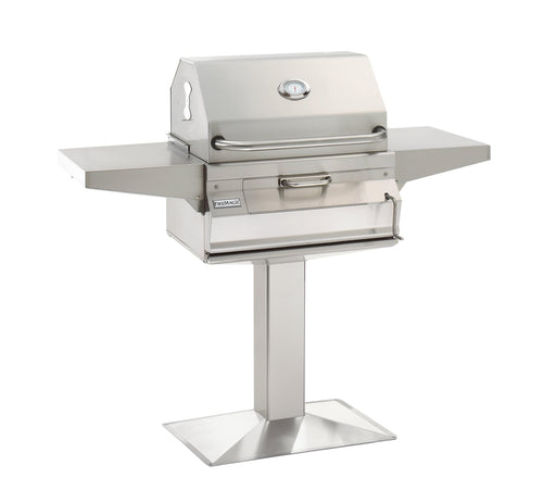 Fire Magic Legacy 24-Inch Smoker Charcoal Grill On Patio Post - 22-SC01C-P6 - Fire Magic - Ambient Home