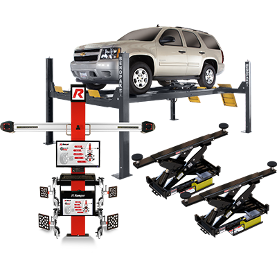 BendPak HDS-14LSXE 4-Post Limo Extended Alignment Lift Combo (5175894) - BendPak - Ambient Home