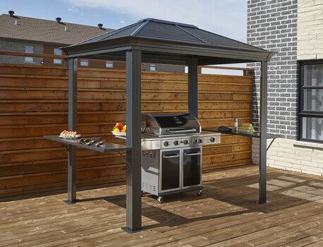 Sojag Gazebo Mykonos Grill Gazebo 5 x 8 ft - Dark grey - Sojag Gazebo - Ambient Home