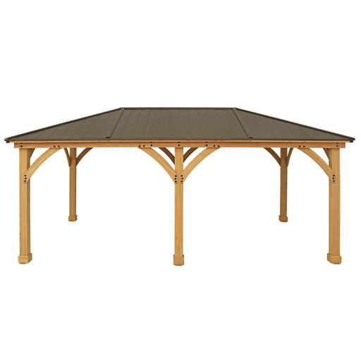 Yardistry 12 x 20 Meridian Gazebo with Cedar Wood & Aluminum Roof - Yardistry - Ambient Home