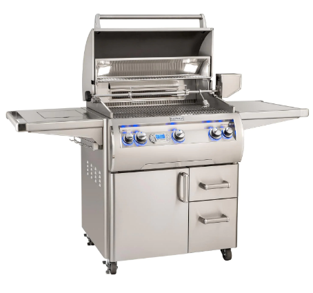 Fire Magic Echelon Diamond E660S 30-Inch Natural/Propane Gas Grill W/ Side Burner, Rotisserie, & Digital Thermometer - E660S-8E1N-62/E660S-8E1P-62 - Fire Magic - Ambient Home