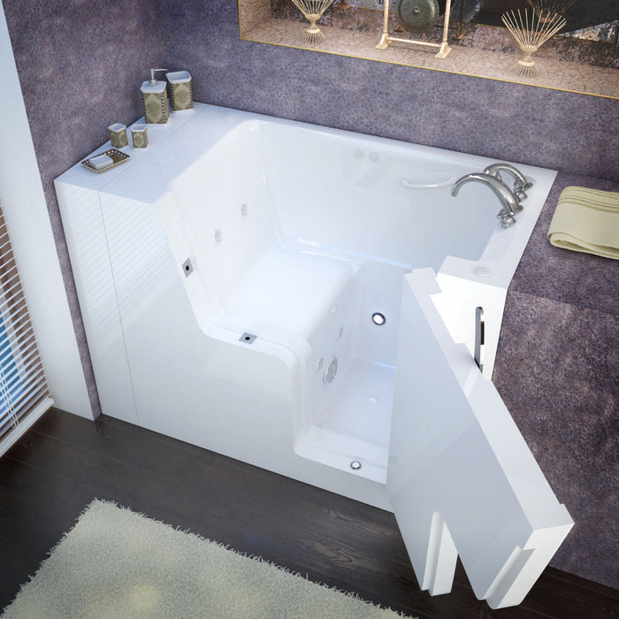 MediTub 2953WC Wheel Chair Accessible 29 x 53 White Bathtub, Whirpool & Air Jets Add-Ons - MediTub - Ambient Home