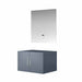 Lexora Geneva 30" - Dark Grey Single Bathroom Vanity (Options: White Carrara Marble Top, White Square Sink and 30" LED Mirror w/ Faucet) - Lexora - Ambient Home