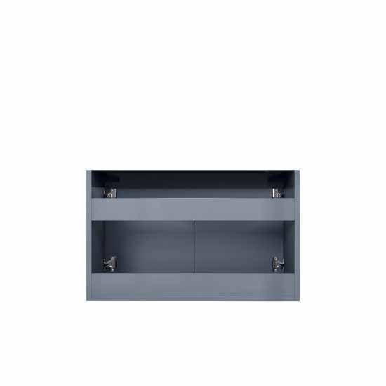 Lexora Geneva 30" - Dark Grey Single Bathroom Vanity (Options: White Carrara Marble Top, White Square Sink and 30" LED Mirror w/ Faucet) - Lexora - Ambient Home