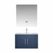 Lexora Geneva 30" - Navy Blue Single Bathroom Vanity (Options: White Carrara Marble Top, White Square Sink and 30" LED Mirror w/ Faucet) - Lexora - Ambient Home