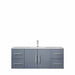 Lexora Geneva 48" - Dark Grey Single Bathroom Vanity (Options: White Carrara Marble Top, White Square Sink and 48" LED Mirror w/ Faucet) - Lexora - Ambient Home