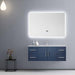 Lexora Geneva 48" - Navy Blue Single Bathroom Vanity (Options: White Carrara Marble Top, White Square Sink and 48" LED Mirror w/ Faucet) - Lexora - Ambient Home