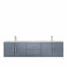 Lexora Geneva 72" - Dark Grey Double Bathroom Vanity (Options: White Carrara Marble Top, White Square Sink and 30" LED Mirror w/ Faucets) - Lexora - Ambient Home