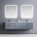 Lexora Geneva 72" - Dark Grey Double Bathroom Vanity (Options: White Carrara Marble Top, White Square Sink and 30" LED Mirror w/ Faucets) - Lexora - Ambient Home